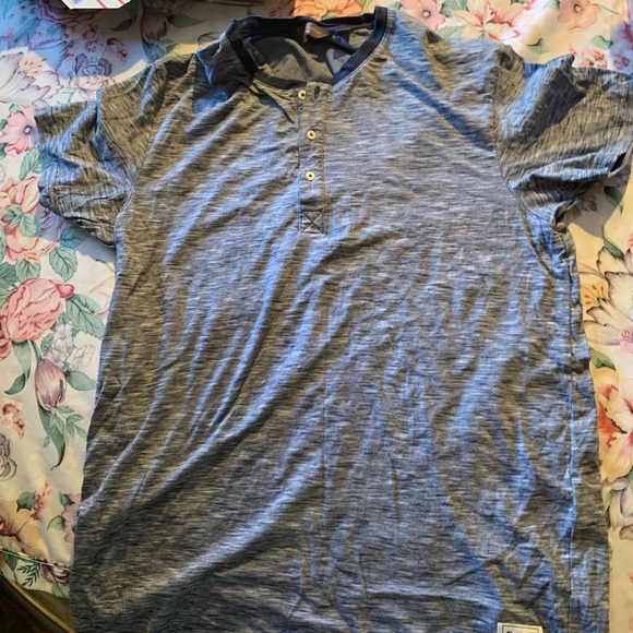 Ben Sherman Other - Ben Sherman Men's Gray Henley Short Sleeve Shirt Size XL